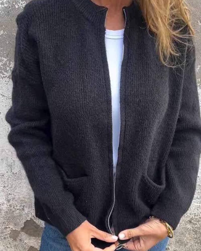 Women's Knit Cardigan with Pockets – Quelia – view 2