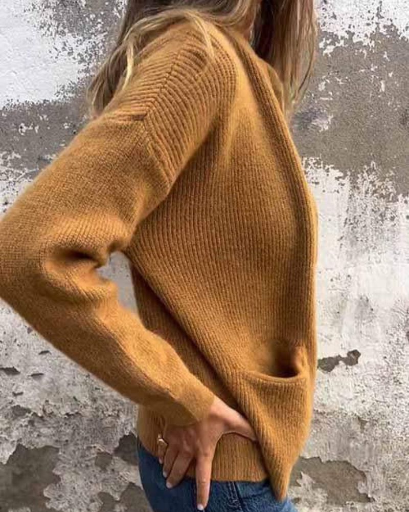 Women's Knit Cardigan with Pockets – Quelia – view 3
