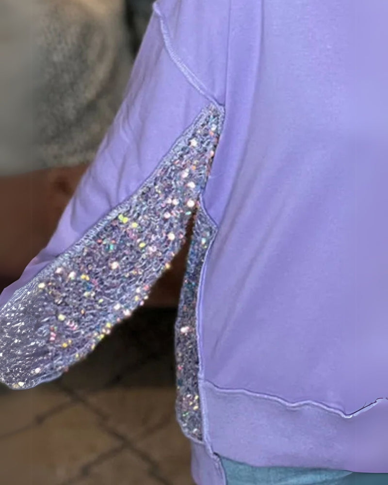Pink Sequin Oversized Blouse – Paula – view 6