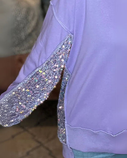 Pink Sequin Oversized Blouse – Paula – view 6