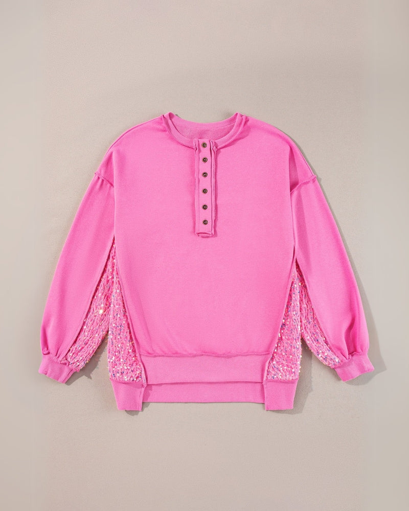 Pink Sequin Oversized Blouse – Paula – view 2