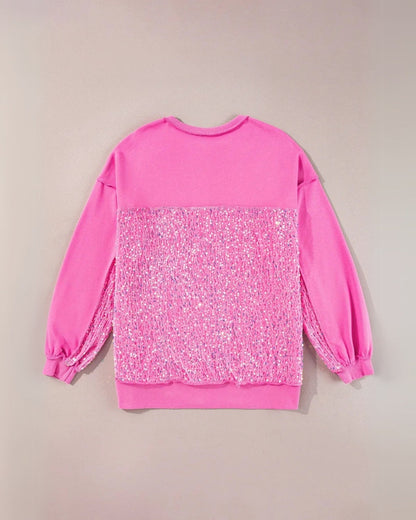Pink Sequin Oversized Blouse – Paula