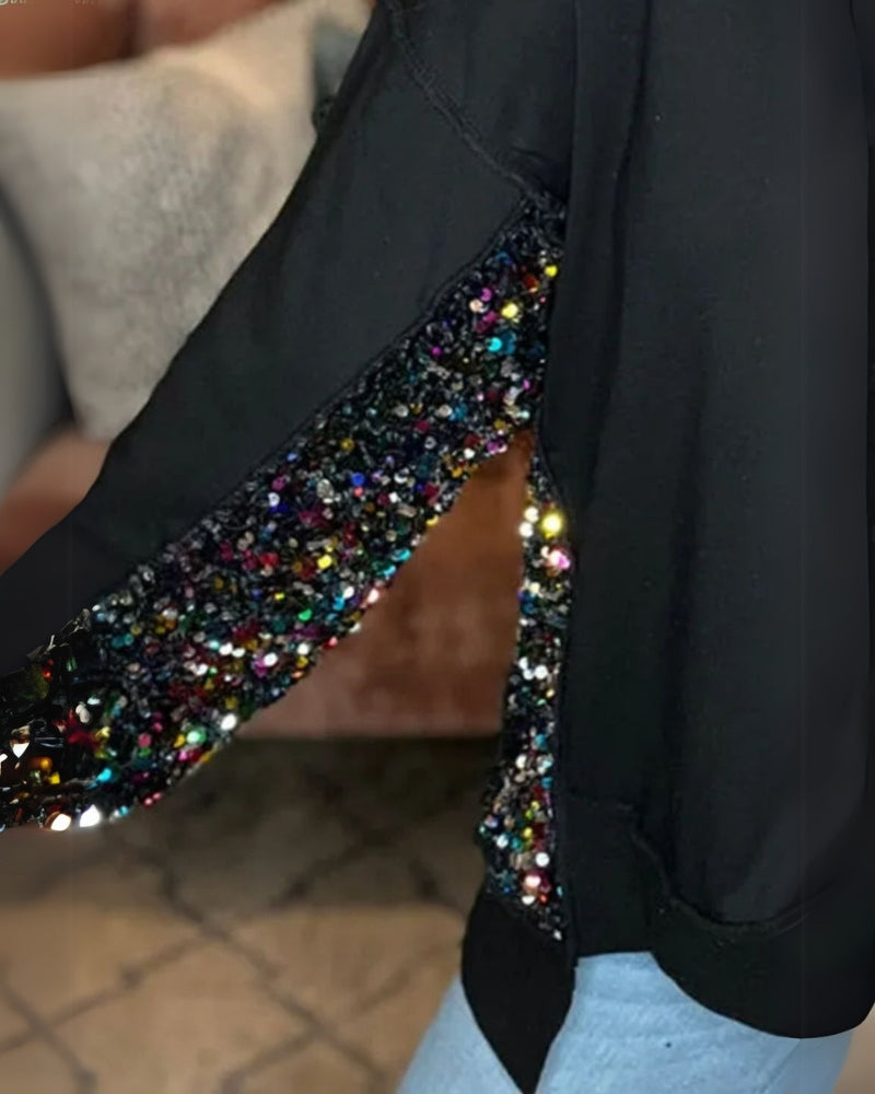 Pink Sequin Oversized Blouse – Paula – view 4