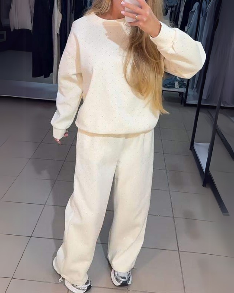 Women's Comfy Shimmer Sweatsuit Set – Olivia – view 2