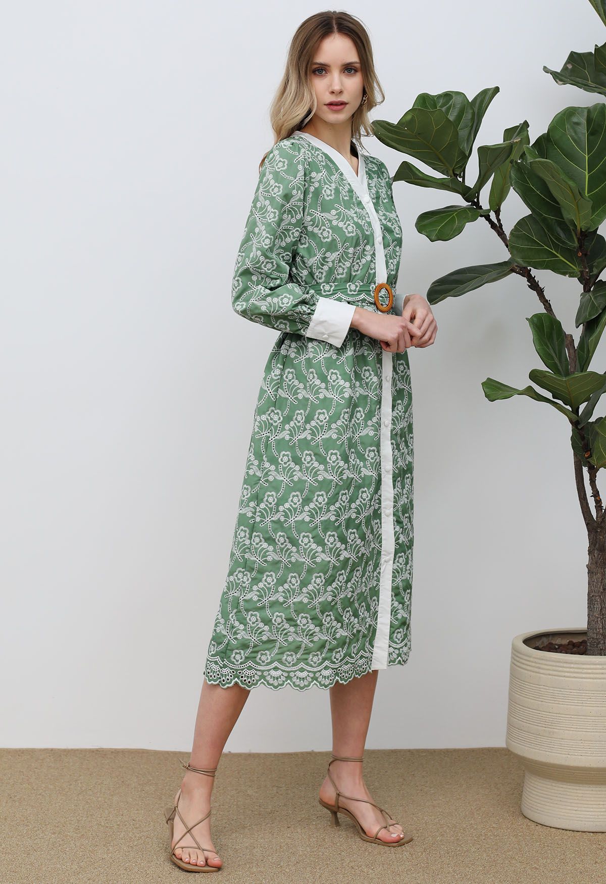 Women's Long Dress – Genilha – Green