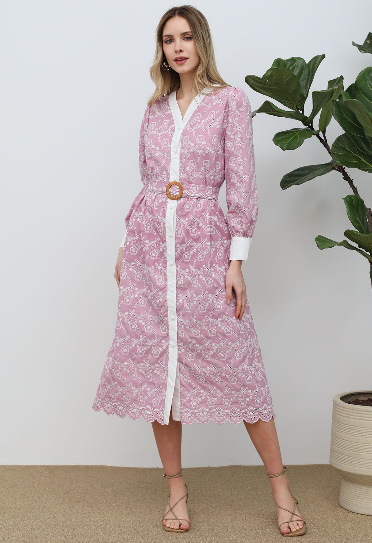 Women's Long Dress – Genilha – Pink