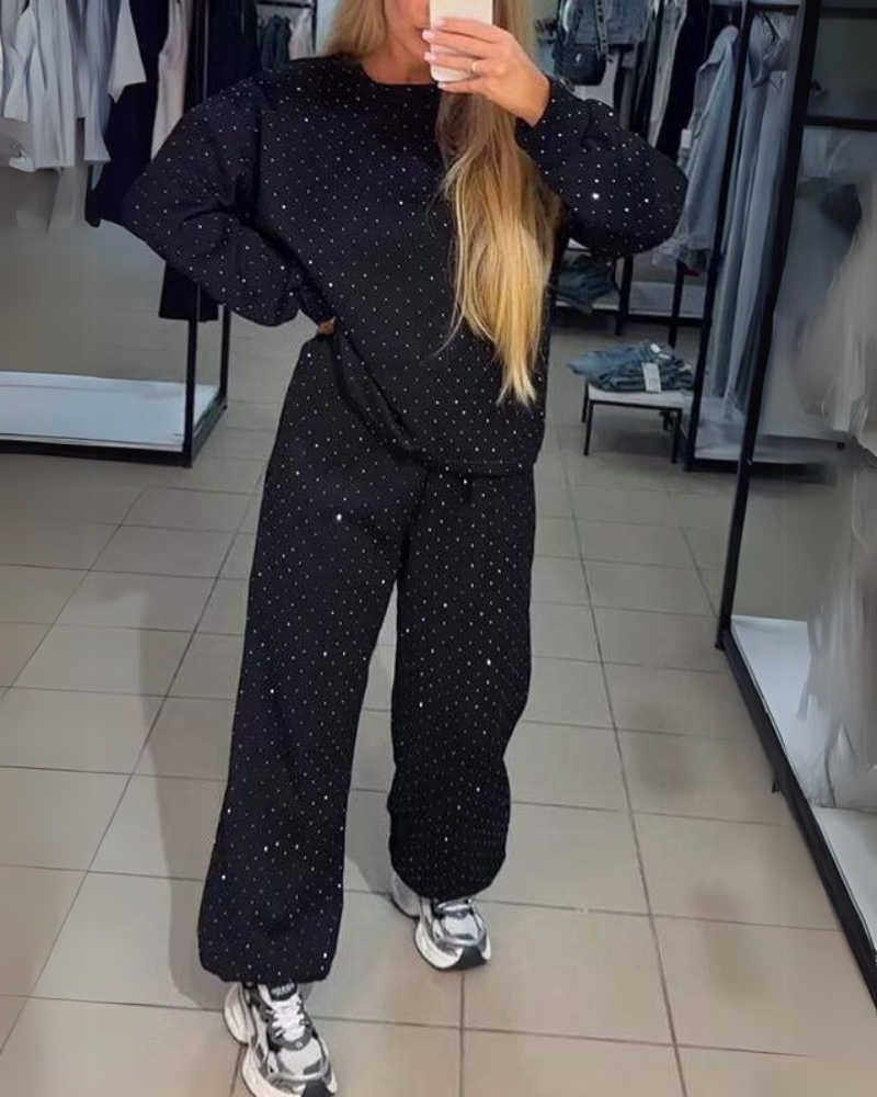 Women's Comfy Shimmer Sweatsuit Set – Olivia