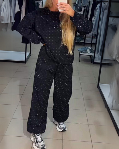 Women's Comfy Shimmer Sweatsuit Set – Olivia