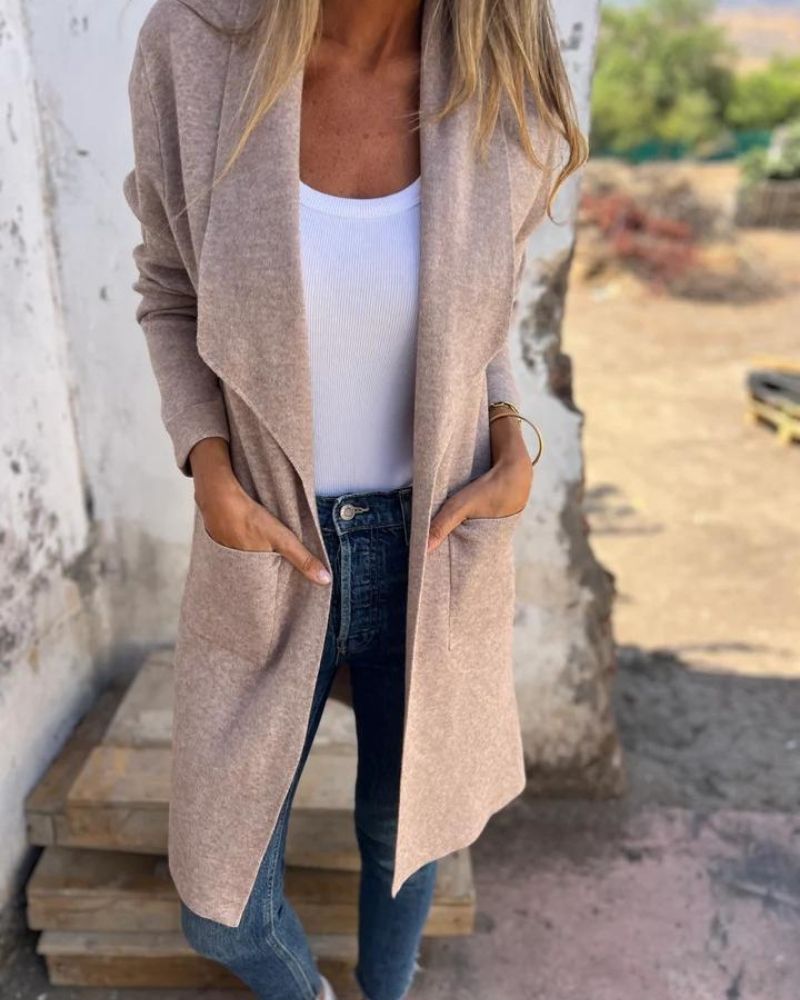 Women's Lightweight Cardigan-Style Coat – Egona – view 2