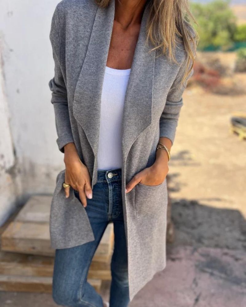 Women's Lightweight Cardigan-Style Coat – Egona – view 4