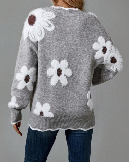 Women's Floral-Print Sweater – Mariana – view 4