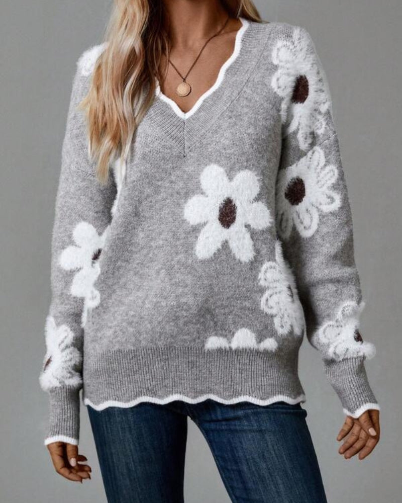 Women's Floral-Print Sweater – Mariana