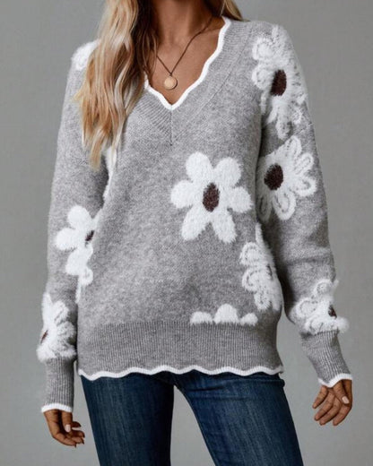Women's Floral-Print Sweater – Mariana