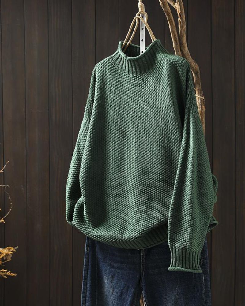 Women's Oversized Knit Sweater – Zila – Green