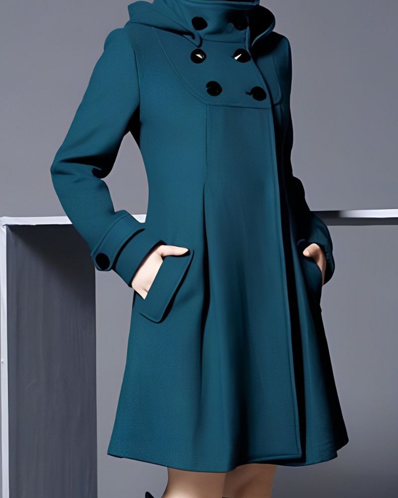 Women's Fitted Hooded Coat – Elaine – view 2