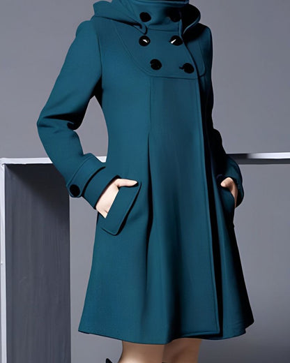 Women's Fitted Hooded Coat – Elaine – view 2