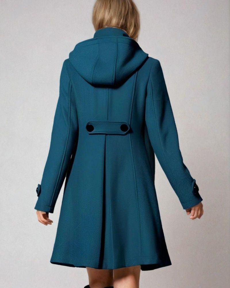 Women's Fitted Hooded Coat – Elaine