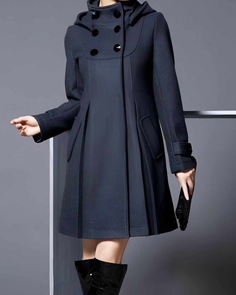 Women's Fitted Hooded Coat – Elaine – view 3