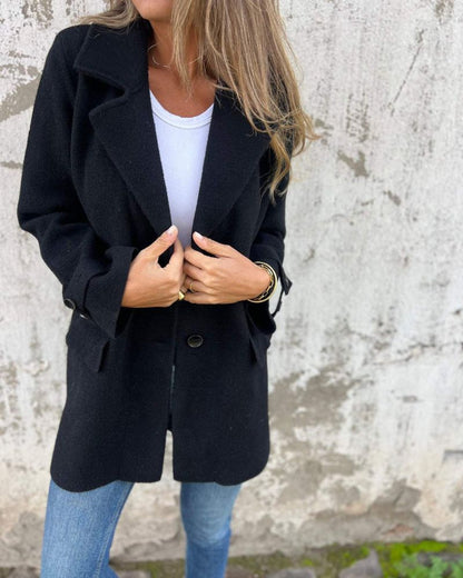 Women's Tailored Blazer with Buttons and Lapel – Rosalie – view 2