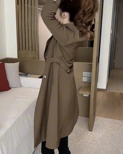 Women's Straight-Cut Lapel Overcoat – Nadia – view 5
