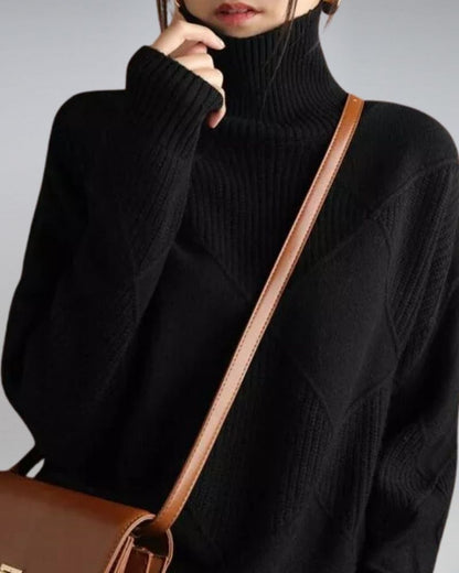 Women's Elegant Knit Turtleneck Sweater – Ana