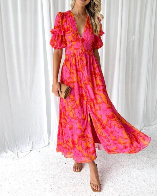 Women's Long Floral Dress – Lennon