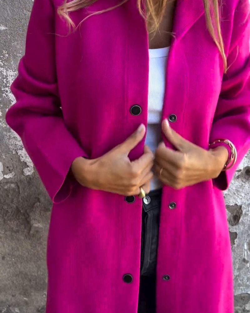 Women's Longline Hooded Coat – Nora – Purple