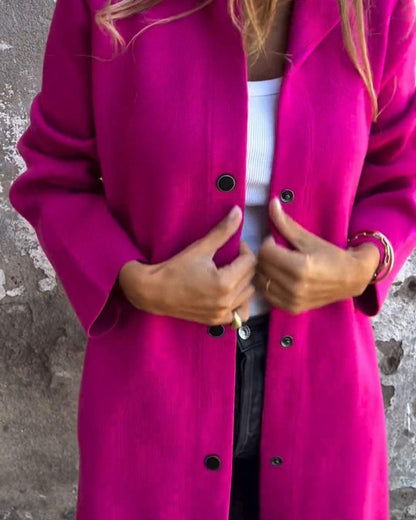 Women's Longline Hooded Coat – Nora – Purple