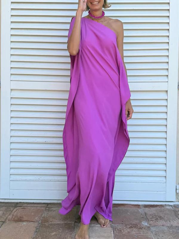 Lightweight Asymmetric Dress with Belt – Leia – view 8