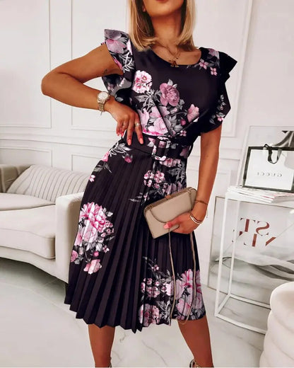 Women's Belted Dress – Ariane – Black