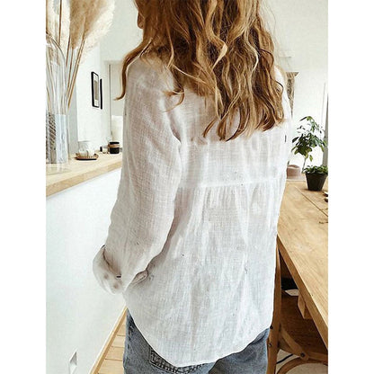 Women's Linen Button-Down Shirt – Bella