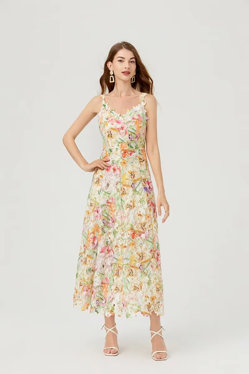 Women's Long Floral Dress – Bruna – view 5