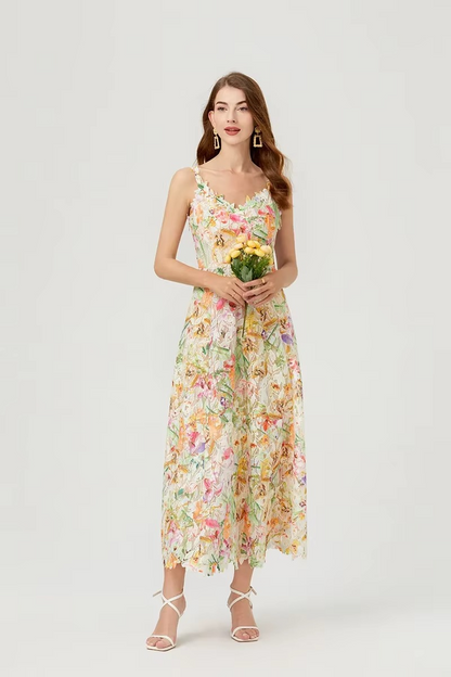 Women's Long Floral Dress – Bruna – view 3