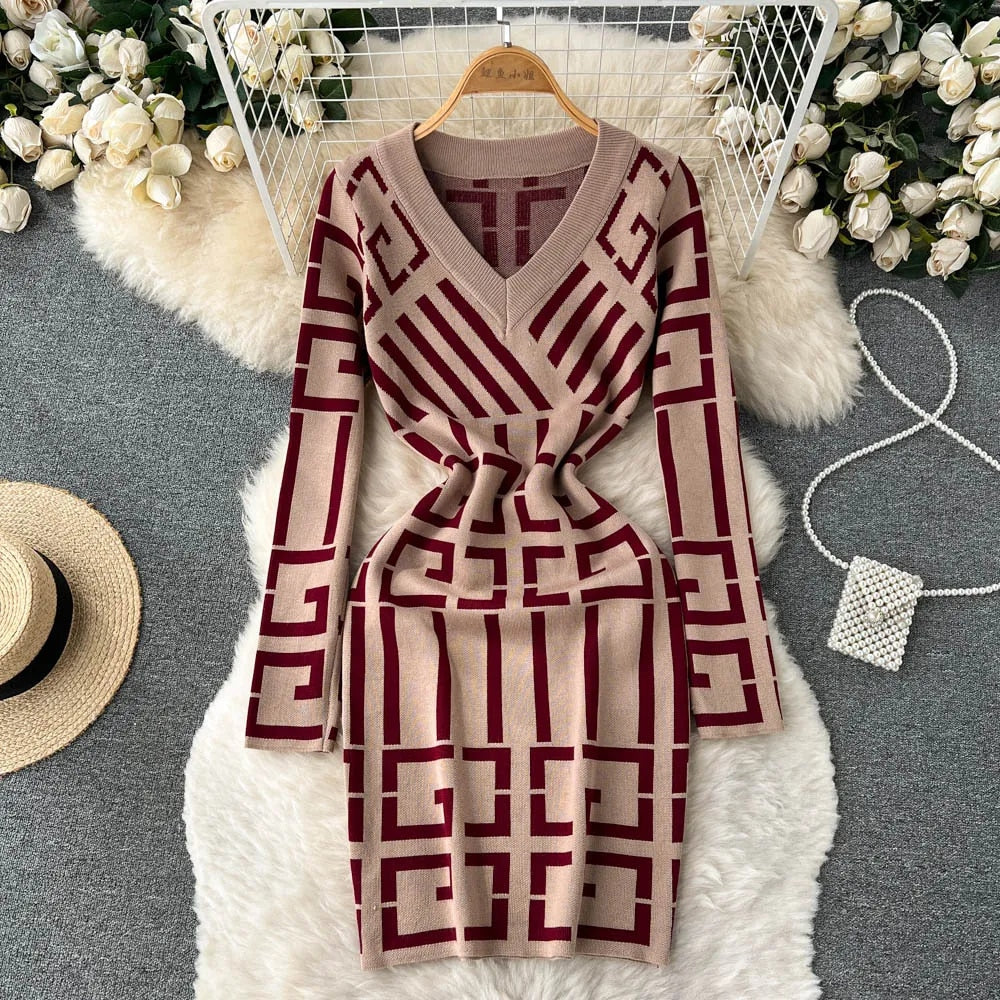 Women's Knit Dress – Katy – Beige