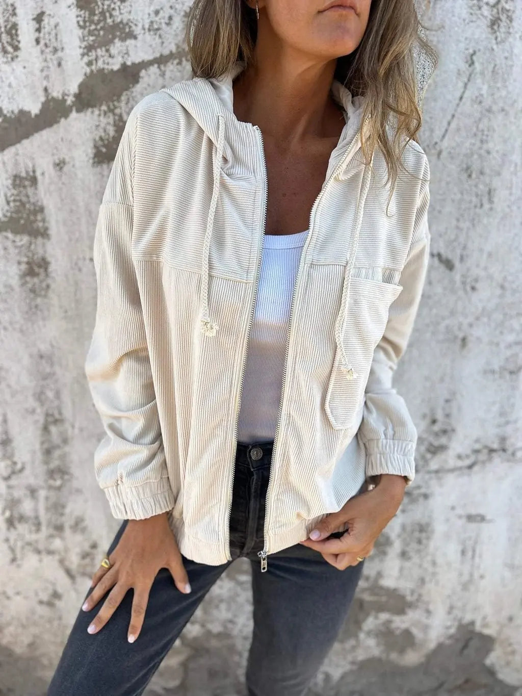 Women's Velvet Jacket – Jess – White