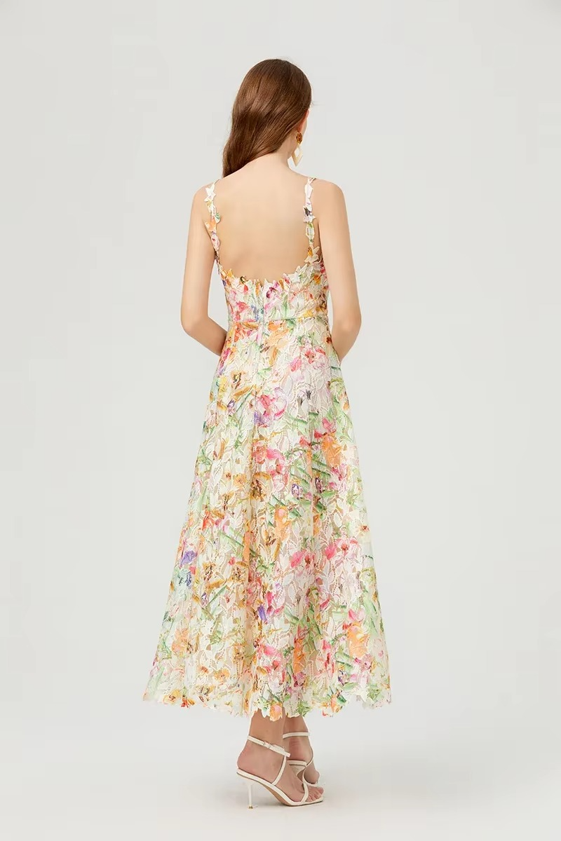 Women's Long Floral Dress – Bruna – view 4