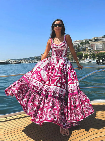 Women's Long Printed Dress – Kai