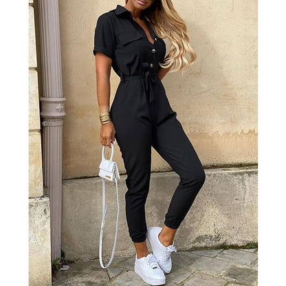 Women's Bomber-Style Jumpsuit – Evelyn – Black