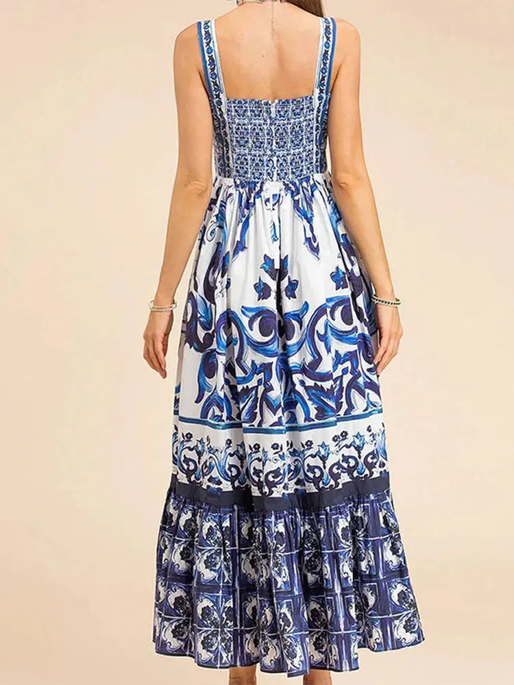 Women's Long Printed Dress – Kai – view 5