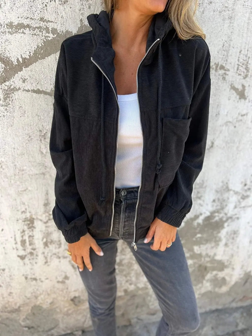 Women's Velvet Jacket – Jess – Black