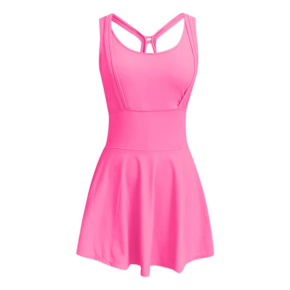 Tank Dress with Built-In Shorts – Willow – Pink