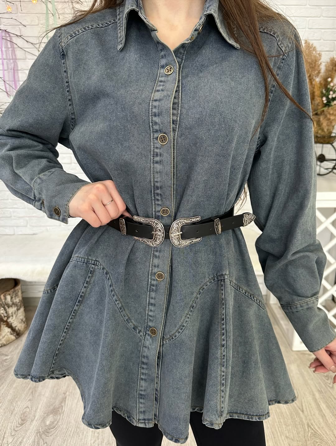 Women's Denim Dress – Kendi – view 6