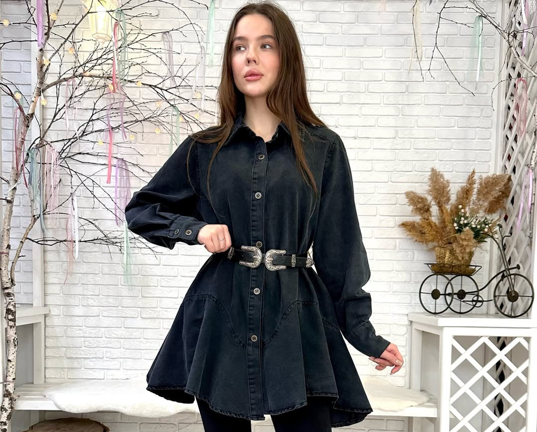 Women's Denim Dress – Kendi – Dark Blue