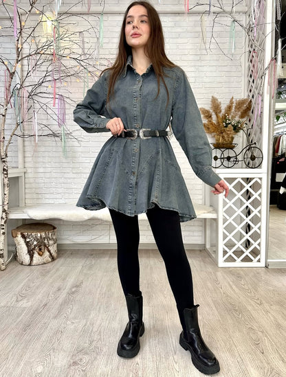Women's Denim Dress – Kendi – view 8