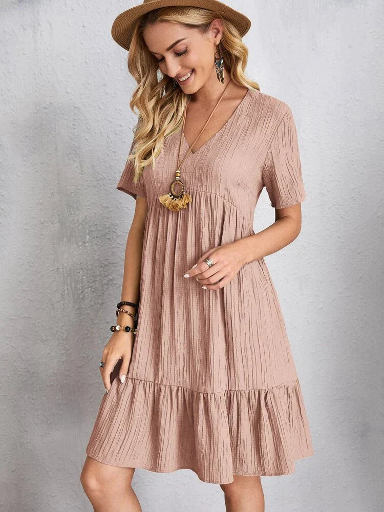 Women's Midi Dress with Ruffled Sleeves – Kyra – view 5