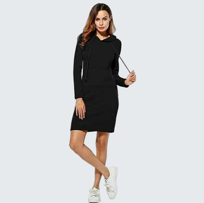 Women's Hooded Dress – Ellen – Black