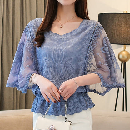 Women's 3/4-Sleeve Lace Blouse – Waverly – view 20
