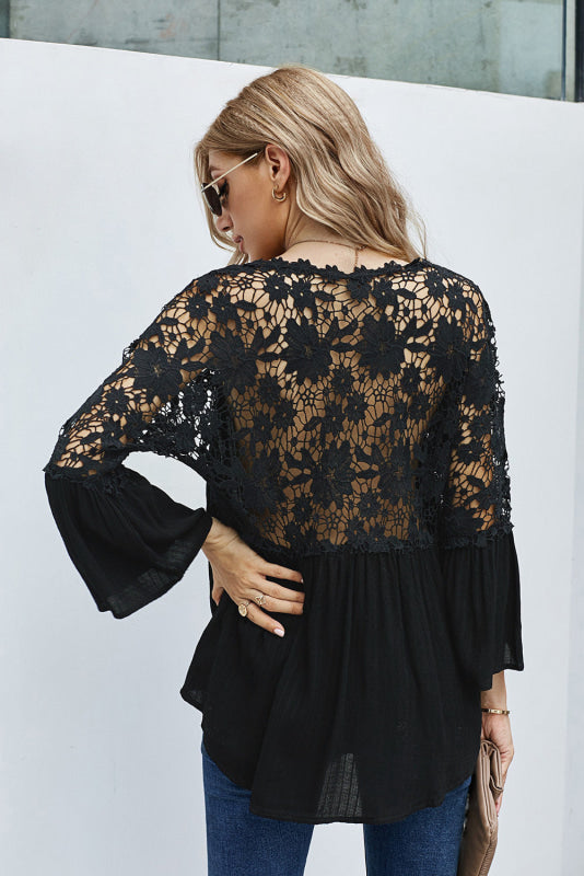 Women's Lace-Back Blouse – Fleur – view 11