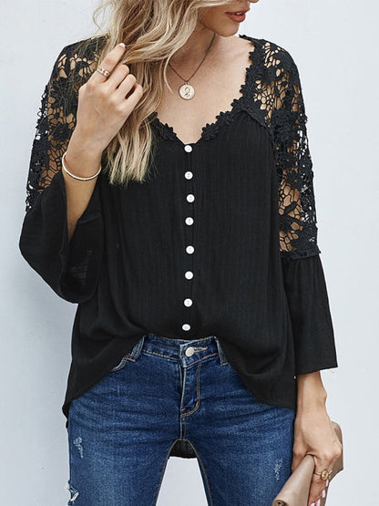 Women's Lace-Back Blouse – Fleur – view 12