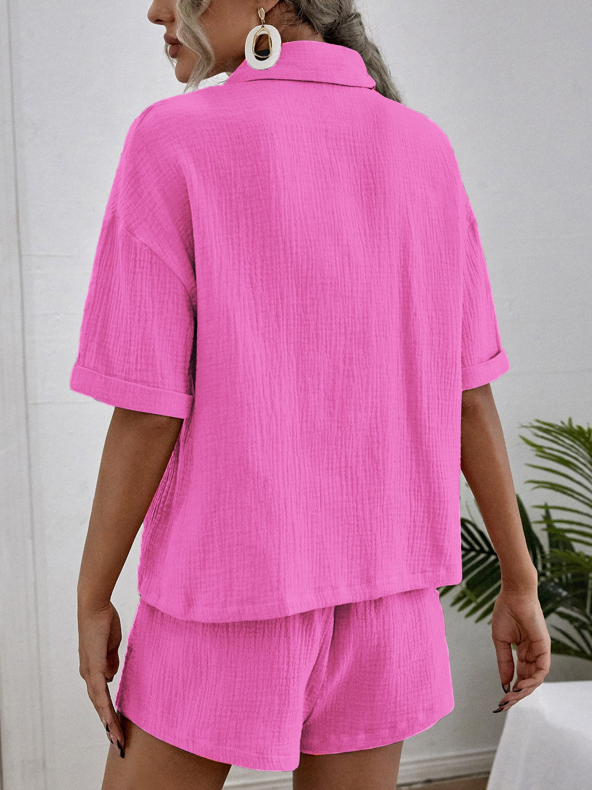 Double-Pocket Shirt and Linen Shorts Set – Marcella